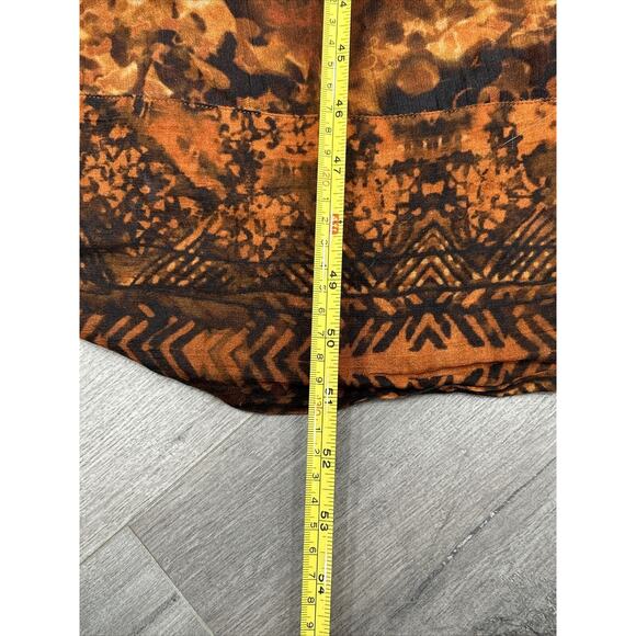 Soft Surroundings Womens Size 18W Orange Black Kaftan Maxi Boho Festival Dress - Picture 14 of 14